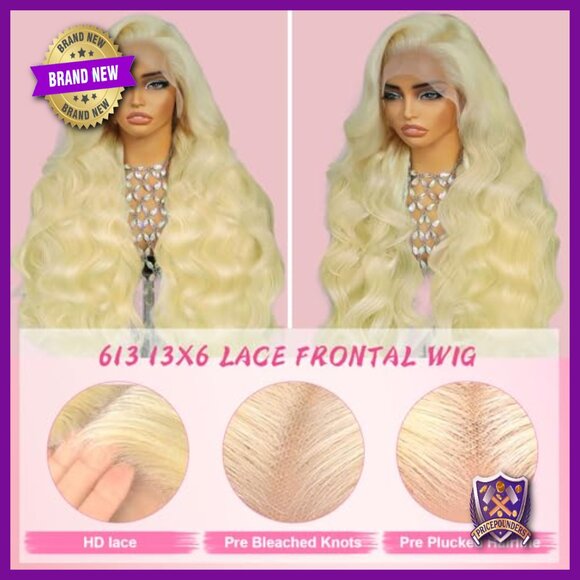 32 Inch Human Hair Lace Front Wig 200 Density Body Wave Glueless main image 5